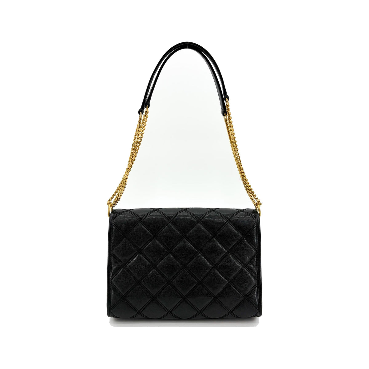 Saint Laurent Becky Quilted Leather, Black, Leather, Shoulder Bag