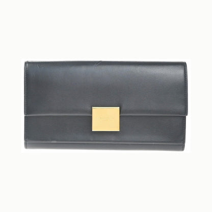 Saint Laurent Bellechasse Flap Leather, Black, Leather, Wallet