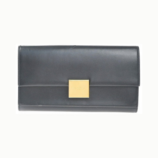 Saint Laurent Bellechasse Flap Leather, Black, Leather, Wallet
