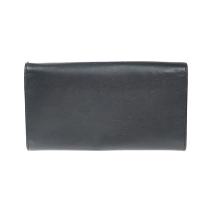 Saint Laurent Bellechasse Flap Leather, Black, Leather, Wallet