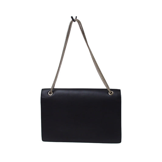 Saint Laurent Betty Leather, Black, Leather, Shoulder Bag