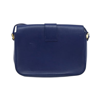 Saint Laurent Chyc Flap Leather, Blue, Leather, Shoulder Bag