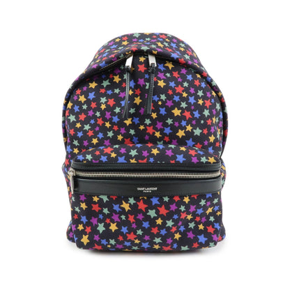 Saint Laurent City Printed Corduroy, Multicolour, Canvas, Backpack