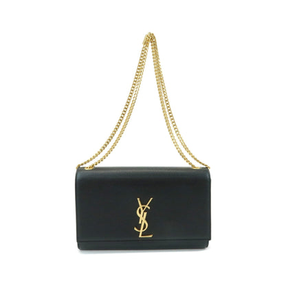 Saint Laurent Classic Monogram Leather, Black, Leather, Crossbody Bag