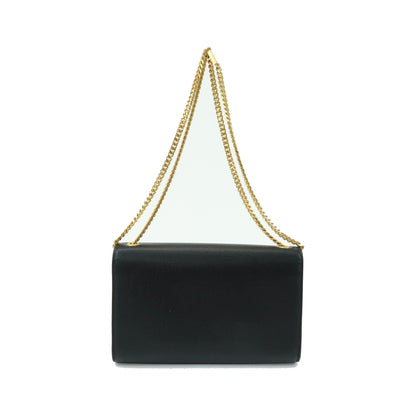 Saint Laurent Classic Monogram Leather, Black, Leather, Crossbody Bag