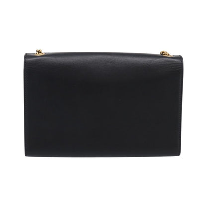 Saint Laurent Classic Monogram Tassel Leather, Black, Leather, Crossbody Bag