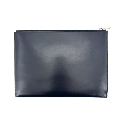 Saint Laurent Classic Monogram Wristlet Leather, Black, Calfskin, Clutch