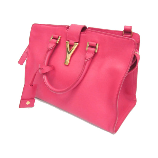 Saint Laurent Classic Y Cabas Leather, Pink, Leather, Handbag