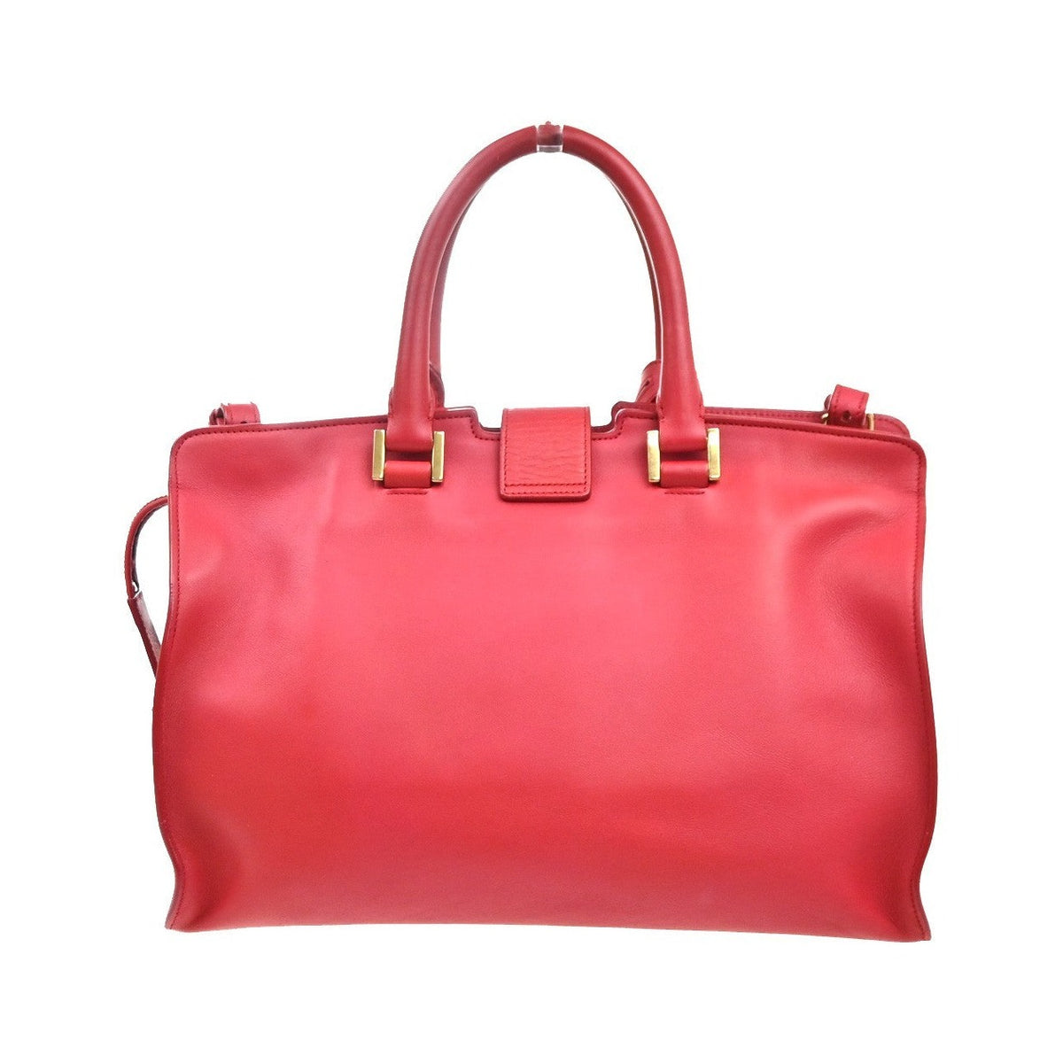 Saint Laurent Classic Y Cabas Leather, Red, Leather, Tote Bag