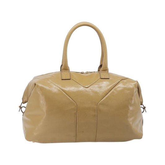 Saint Laurent Easy Y Satchel Patent, Beige, Patent Leather, Handbag