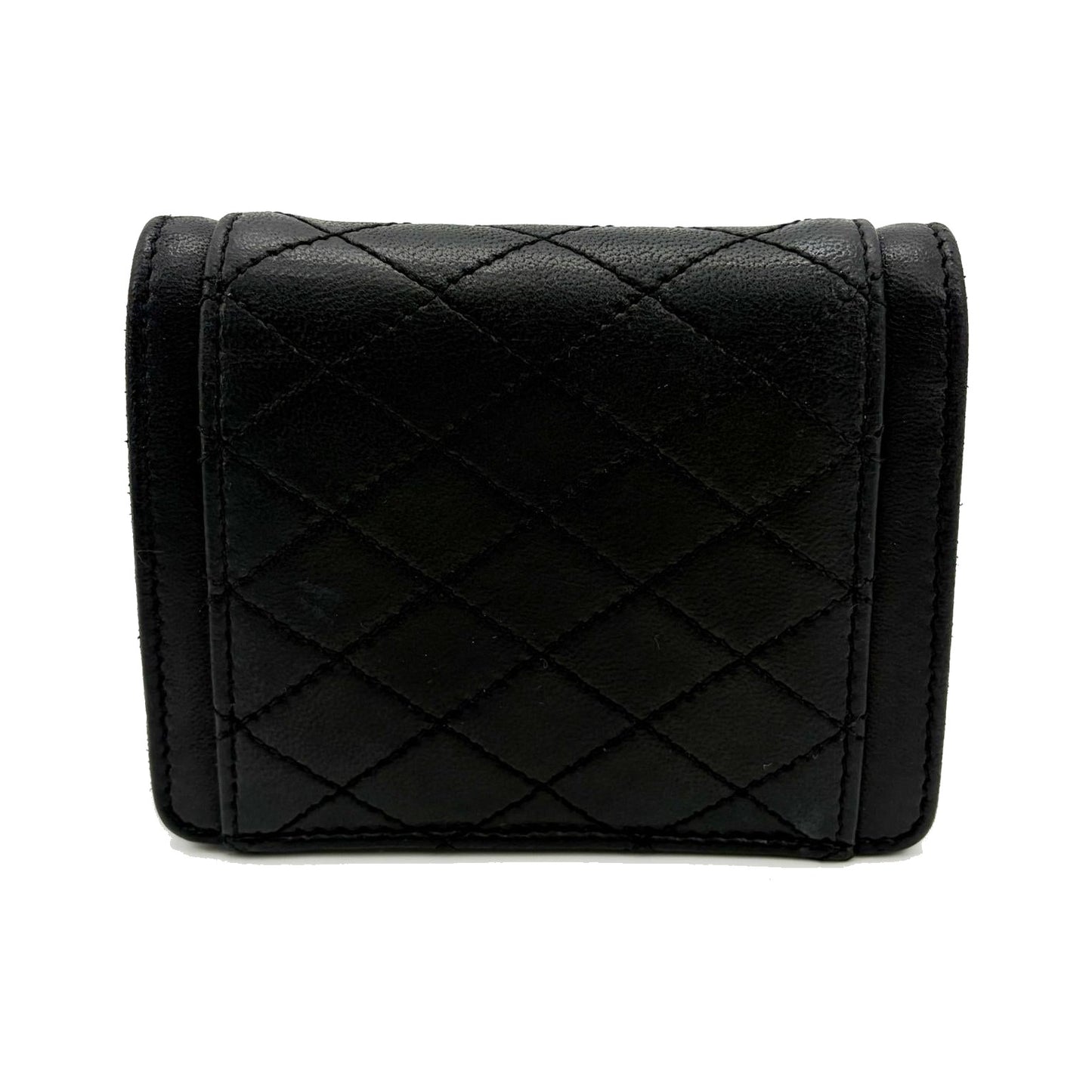 Saint Laurent Gaby Chain Quilted Leather, Black, Leather, Shoulder Bag