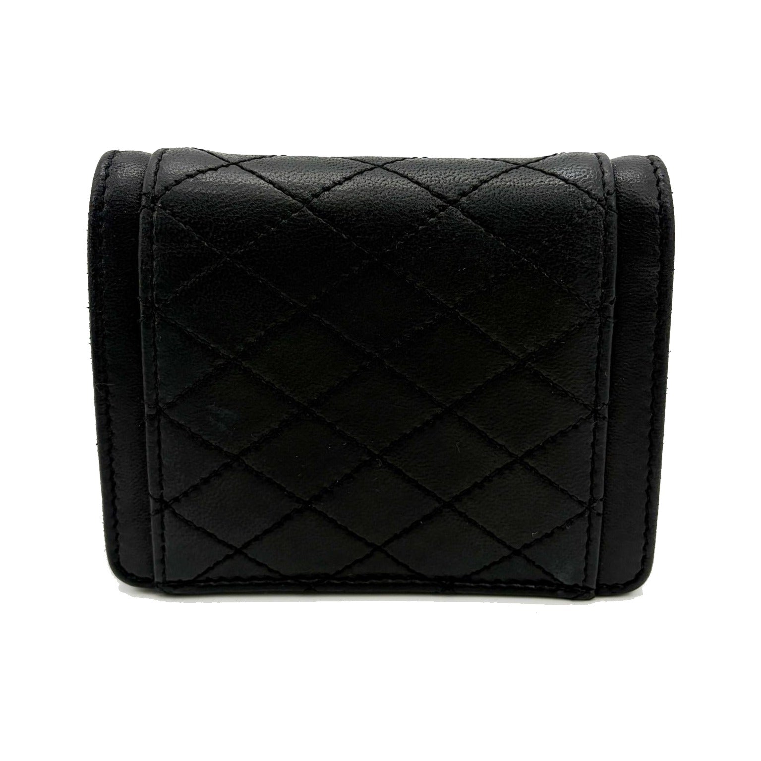 Saint Laurent Gaby Chain Quilted Leather, Black, Leather, Shoulder Bag