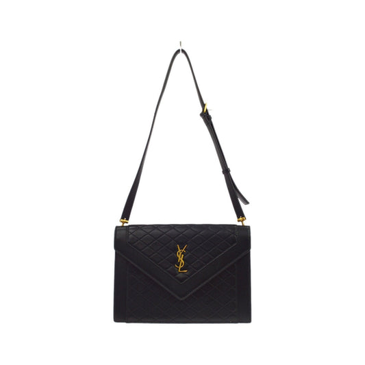 Saint Laurent Gaby Envelope Satchel Quilted Leather, Black, Leather, Handbag