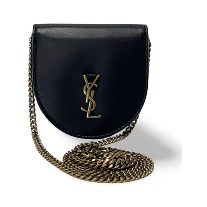 Saint Laurent Kaia Flap Satchel Leather, Black, Leather, Handbag
