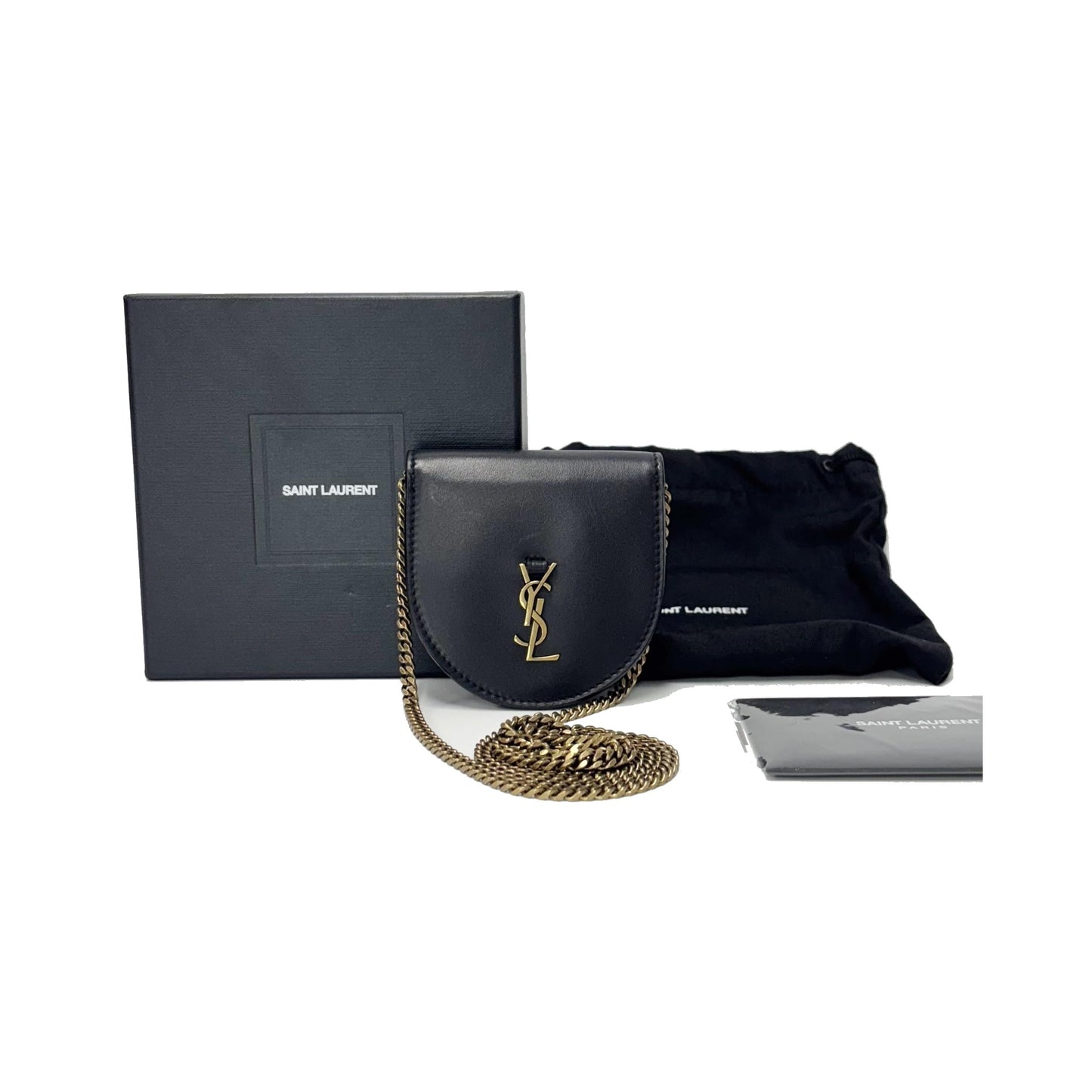 Saint Laurent Kaia Flap Satchel Leather, Black, Leather, Handbag