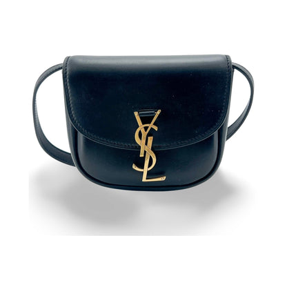 Saint Laurent Kaia Leather, Black, Leather, Shoulder Bag