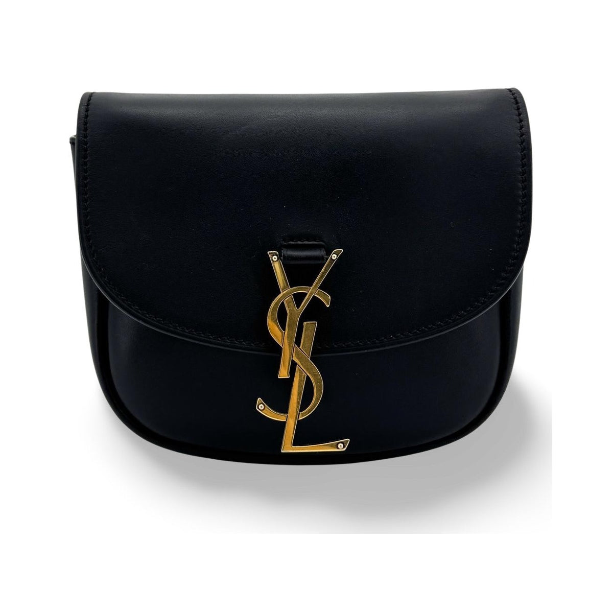 Saint Laurent Kaia Leather, Black, Leather, Shoulder Bag