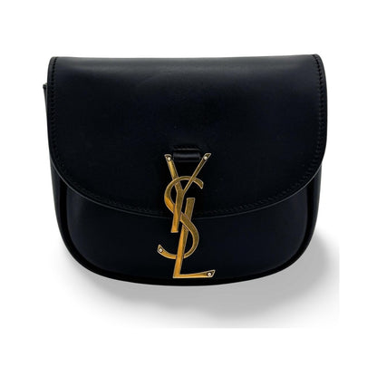 Saint Laurent Kaia Leather, Black, Leather, Shoulder Bag