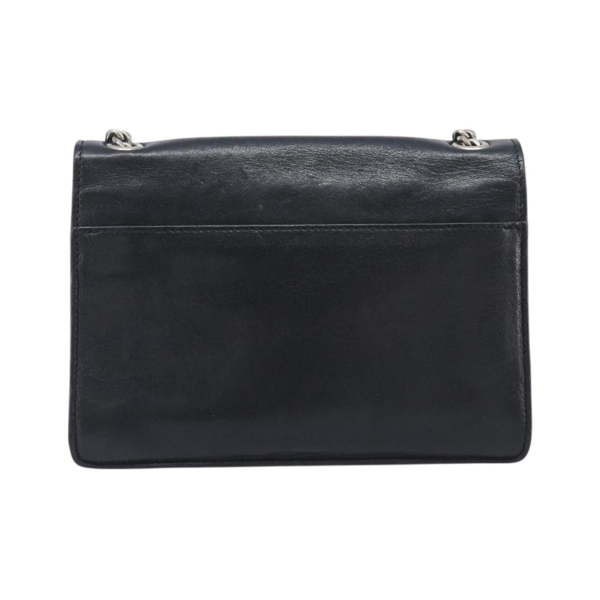 Saint Laurent Kate Box Leather, Black, Leather, Handbag