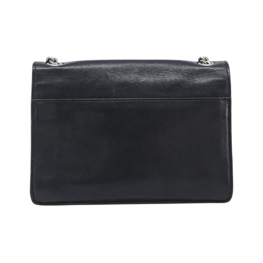 Saint Laurent Kate Box Leather, Black, Leather, Handbag