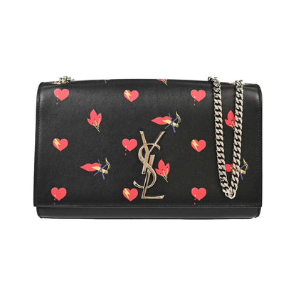 Saint Laurent Kate leather, Black, Leather, Shoulder Bag