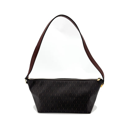 Saint Laurent Le Monogramme Monogram All Over Coated Canvas and Leather, Black, Canvas, Shoulder Bag