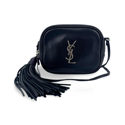 Saint Laurent Lou Belt Leather, Black, Leather, Handbag