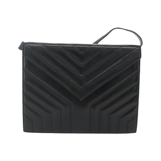 Saint Laurent Loulou NM Matelasse Chevron Leather, Black, Leather, Shoulder Bag