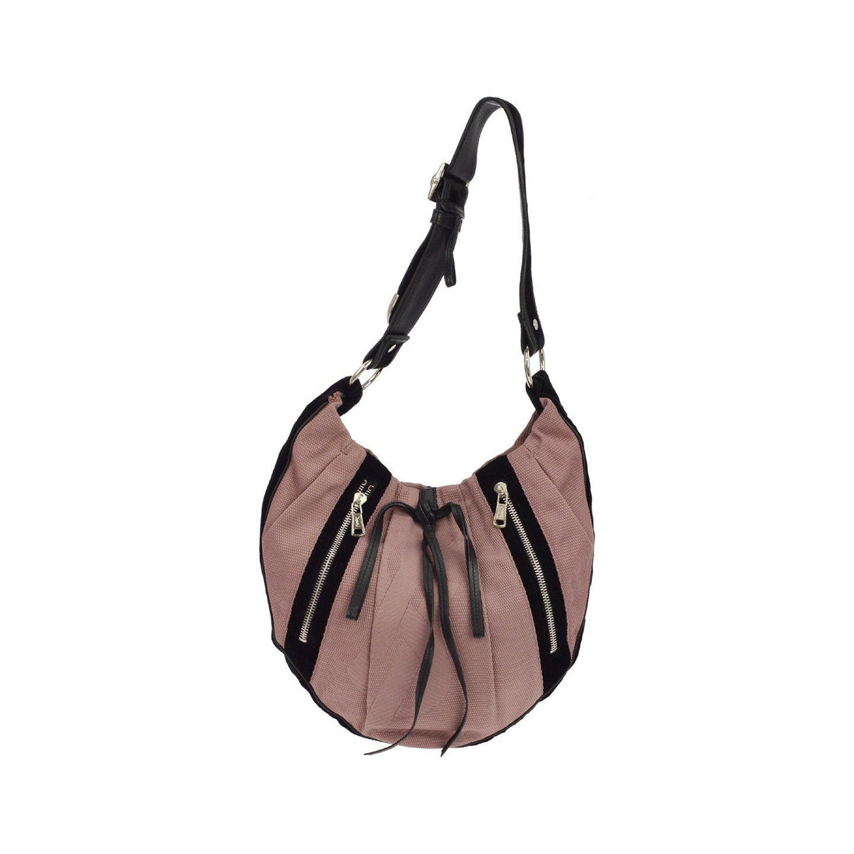 Saint Laurent Mombasa Hobo Satin, Pink, Canvas, Shoulder Bag
