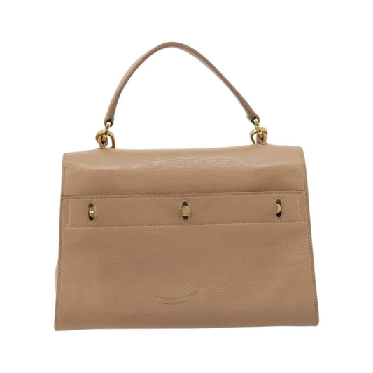 Saint Laurent Muse Two Leather, Beige, Leather, Handbag