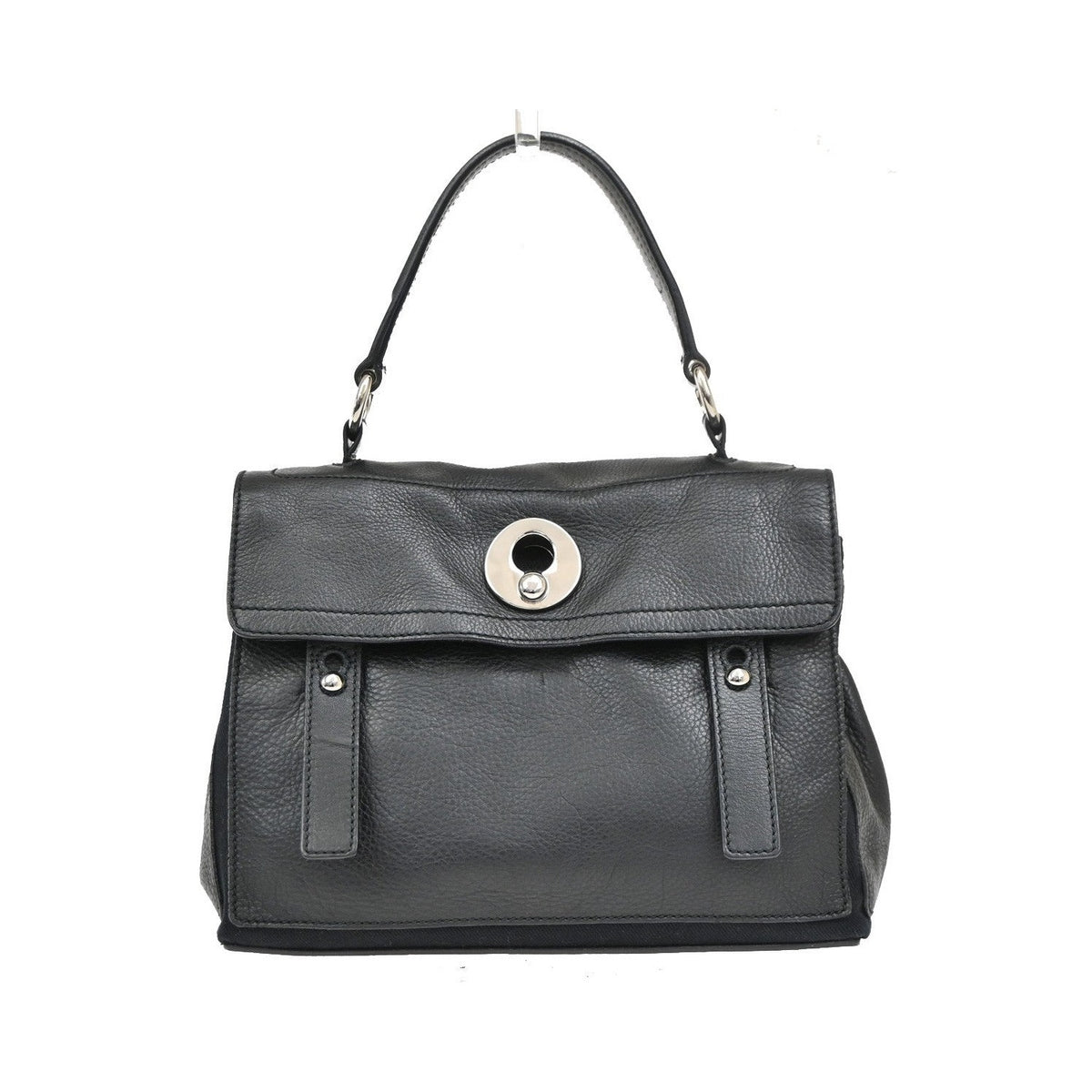 Saint Laurent Muse Two Leather, Black, Leather, Handbag