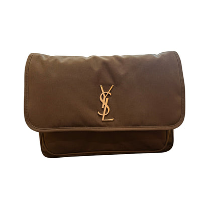 Saint Laurent Niki Messenger Nylon, Gray, Nylon, Crossbody Bag