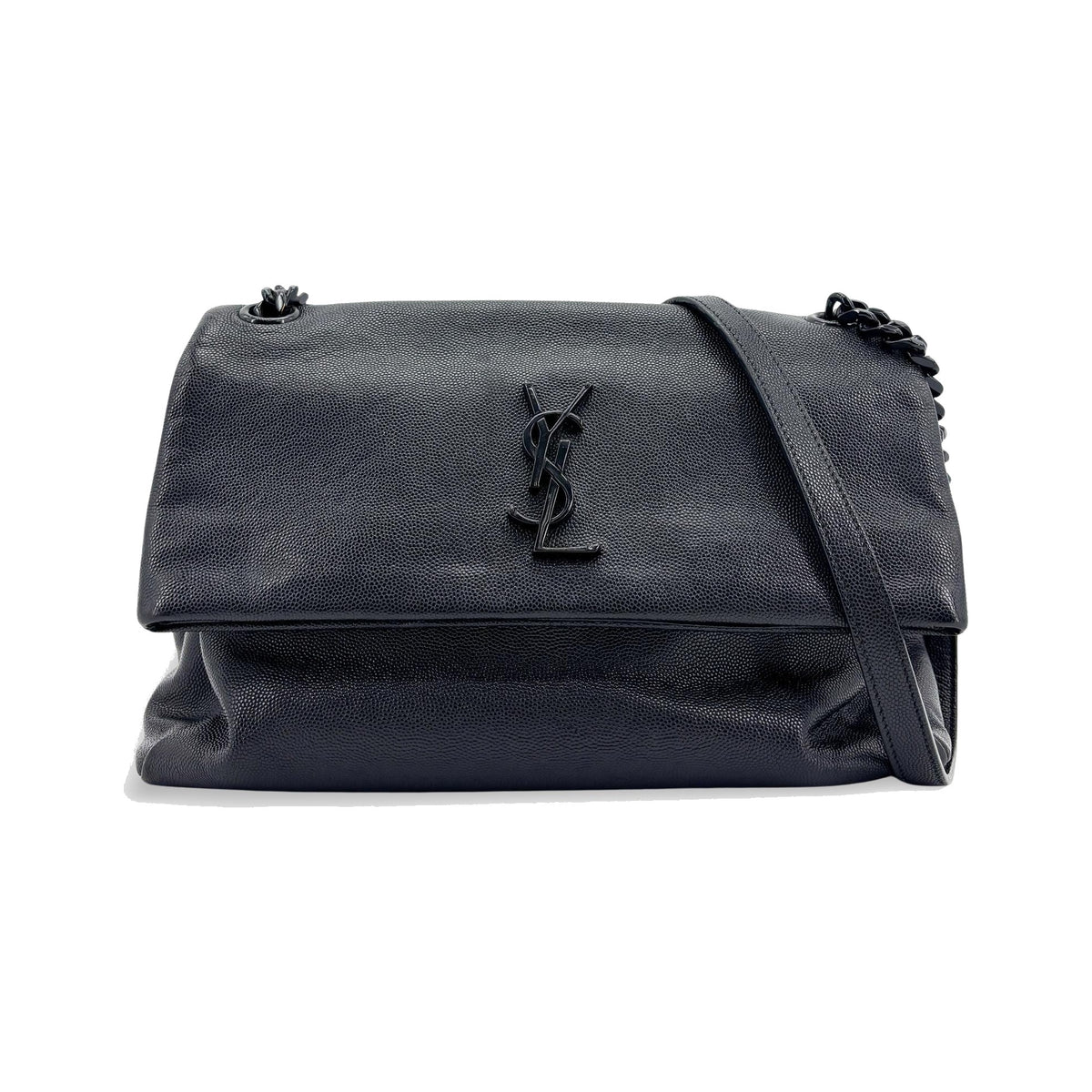 Saint Laurent Nolita Satchel Matelasse Chevron Leather, Black, Leather, Handbag