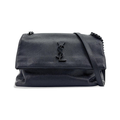 Saint Laurent Nolita Satchel Matelasse Chevron Leather, Black, Leather, Handbag
