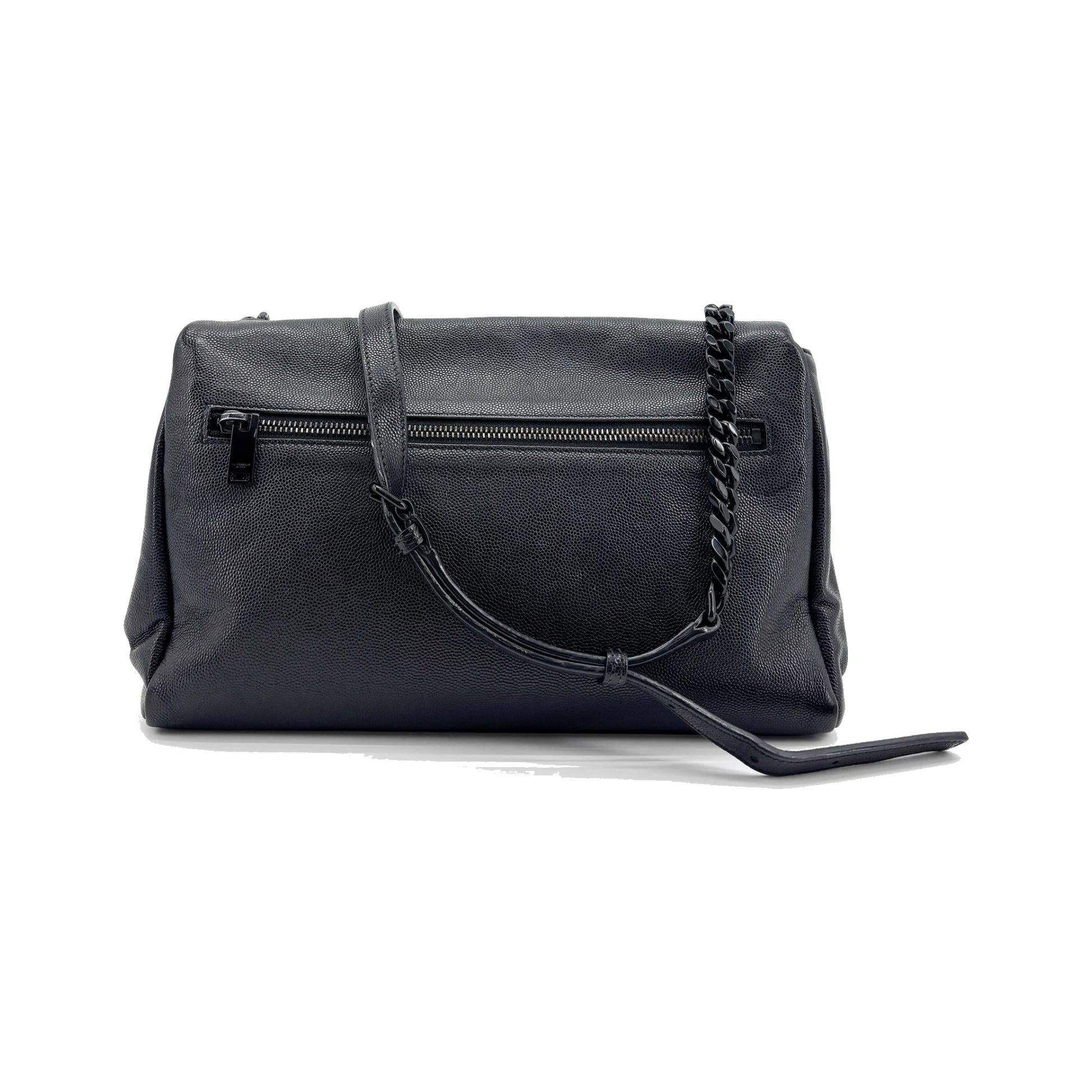 Saint Laurent Nolita Satchel Matelasse Chevron Leather, Black, Leather, Handbag
