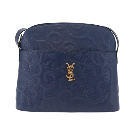 Saint Laurent Overseas Leather, Navy, Leather, Tote Bag