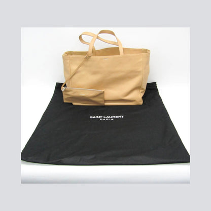 Saint Laurent Reversible East West Shopper Tote Leather, Beige, Leather, Tote Bag