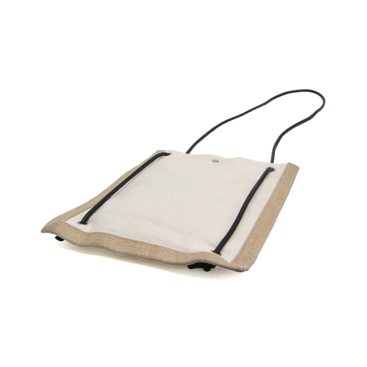 Saint Laurent Universite Flat Canvas, Beige, Canvas, Crossbody Bag