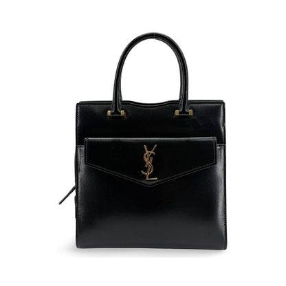 Saint Laurent Uptown Crossbody Bag Leather, Black, Leather, Crossbody Bag
