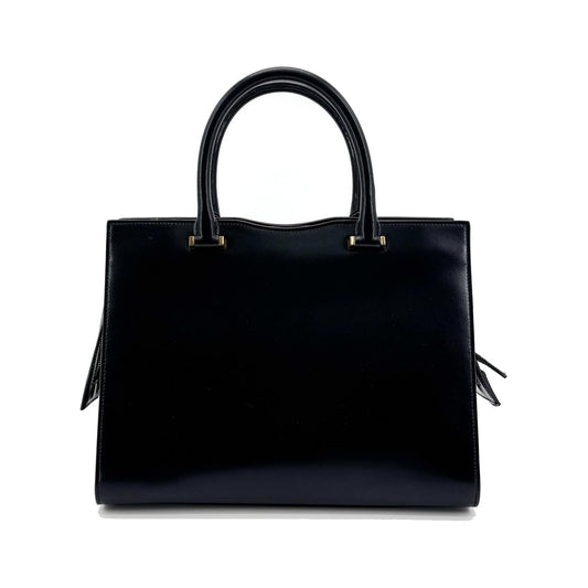 Saint Laurent Uptown Leather, Black, Leather, Tote Bag