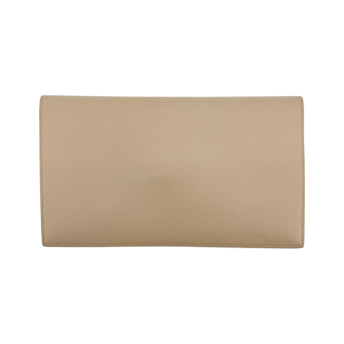 Saint Laurent Uptown Pouch Leather, Beige, Leather, Clutch