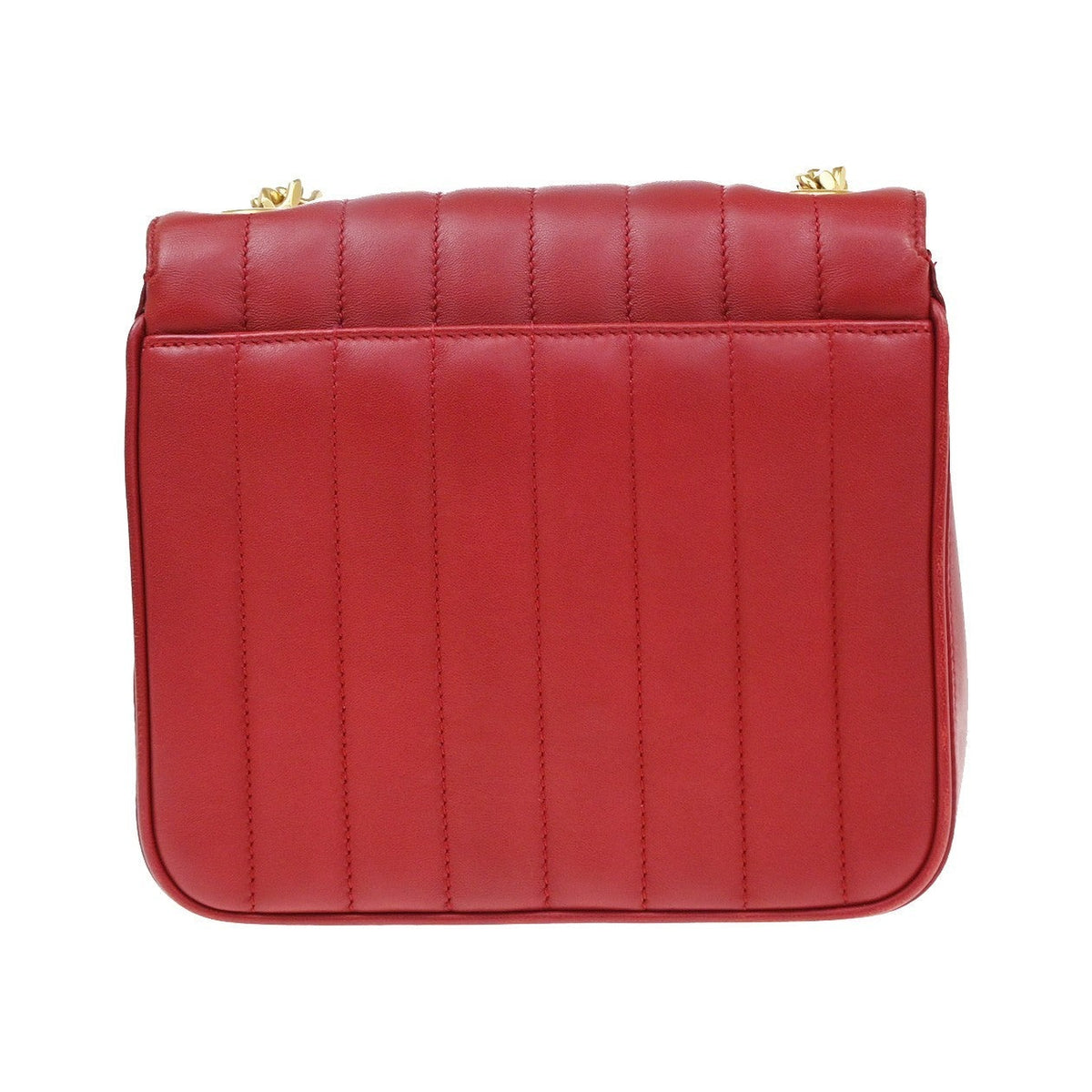 Saint Laurent Vicky Vertical Quilted Leather, Red, Leather, Crossbody Bag