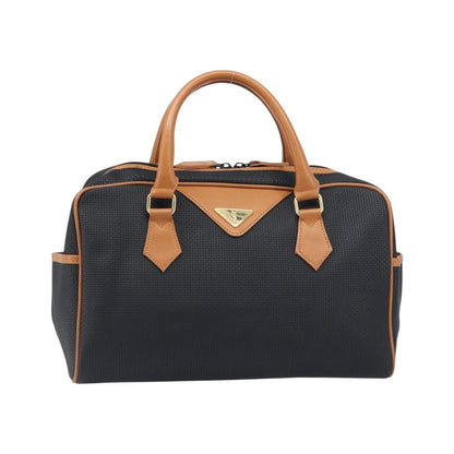 Saint Laurent Vintage Boston PVC Leather, Black, PVC, Travel Bag