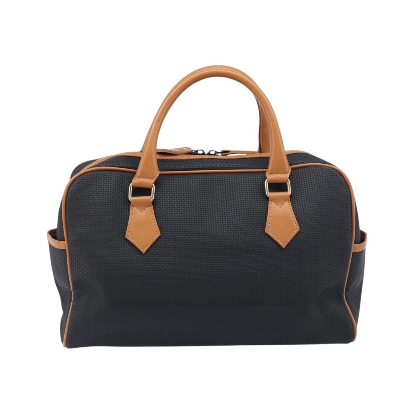 Saint Laurent Vintage Boston PVC Leather, Black, PVC, Travel Bag