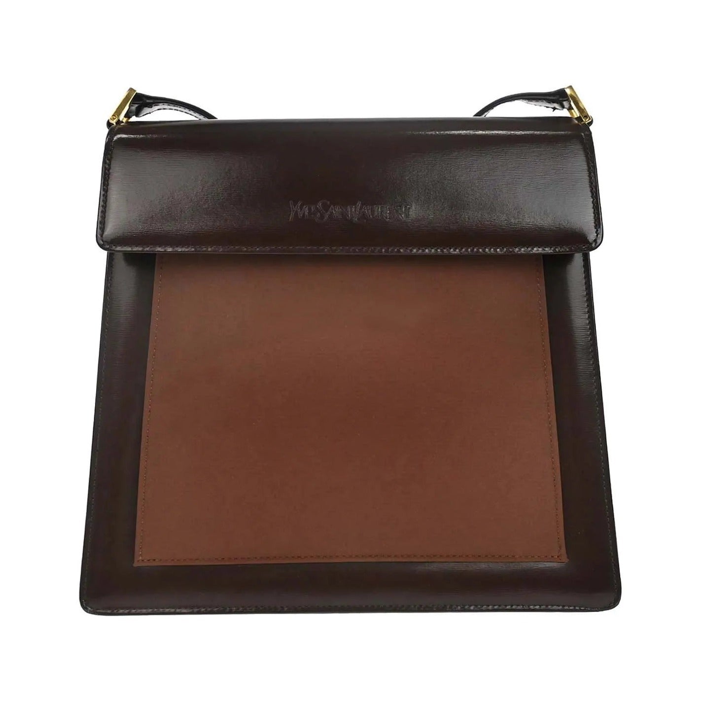 Saint Laurent Vintage Leather, Brown, Leather, Shoulder Bag