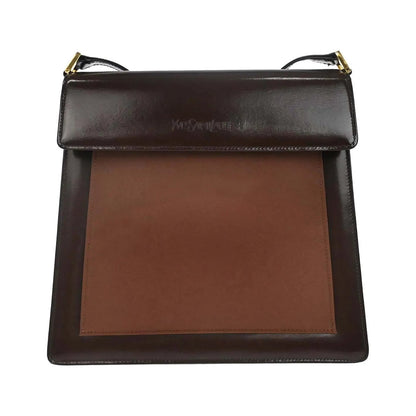 Saint Laurent Vintage Leather, Brown, Leather, Shoulder Bag