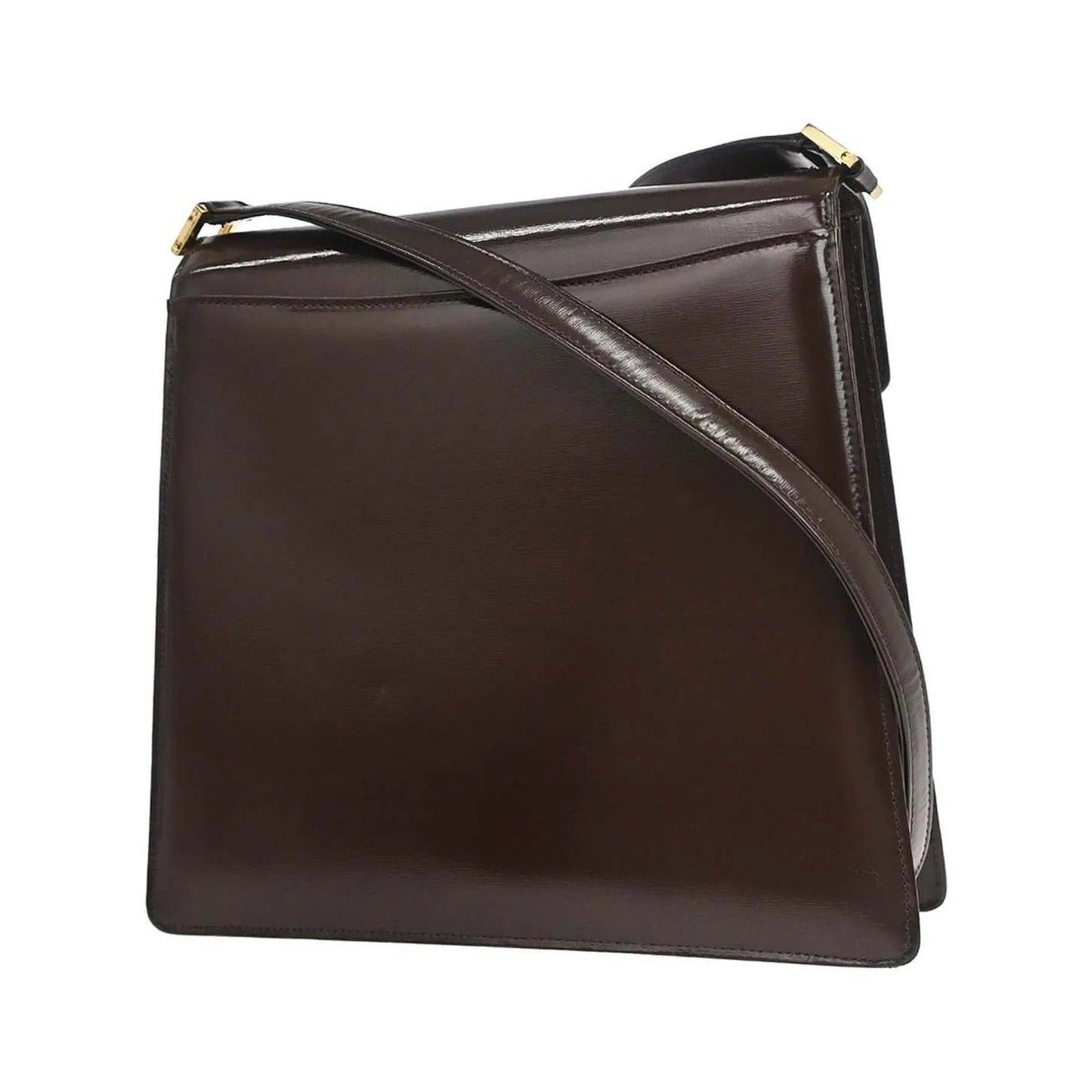 Saint Laurent Vintage Leather, Brown, Leather, Shoulder Bag