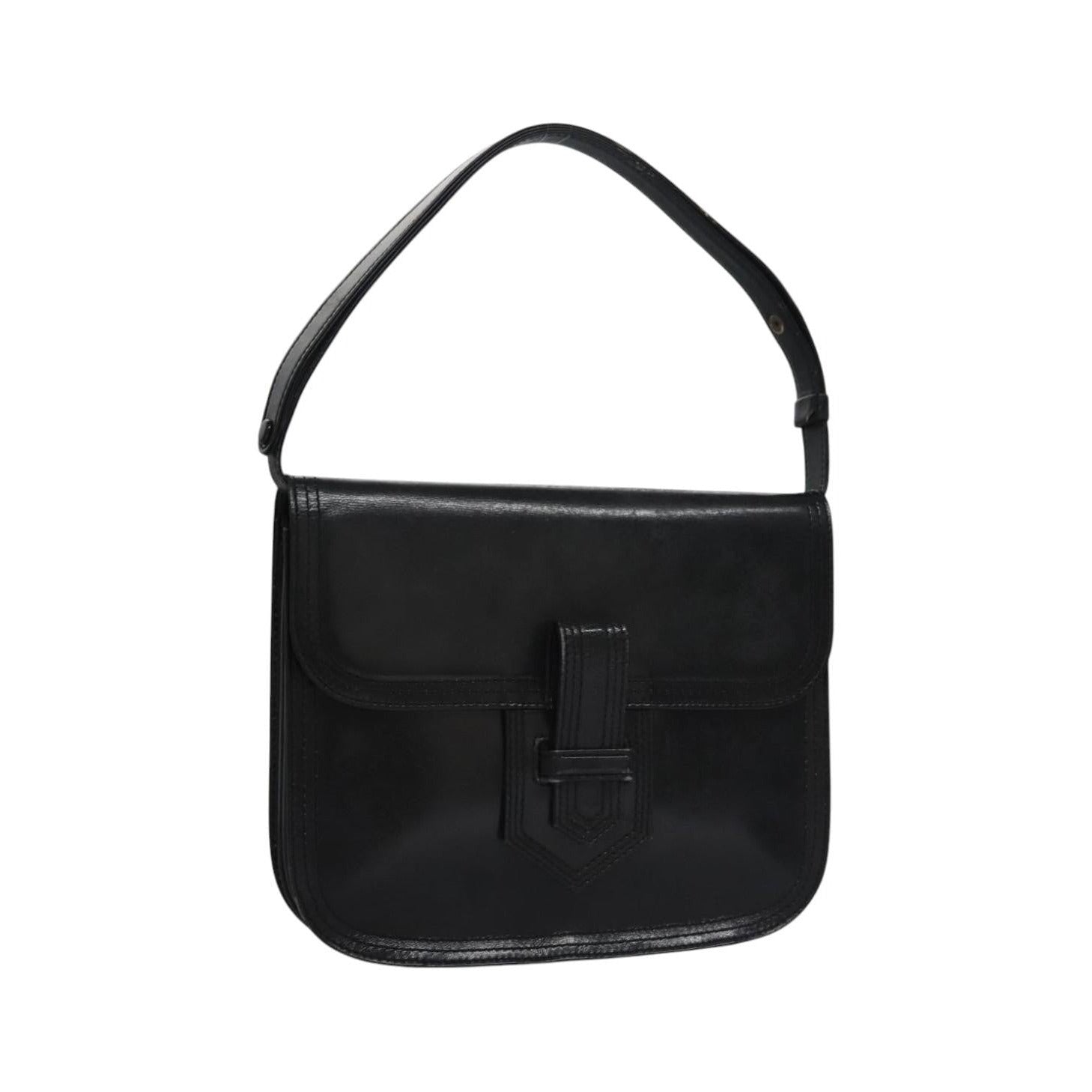 Saint Laurent Vintage Leather, Black, Leather, Handbag