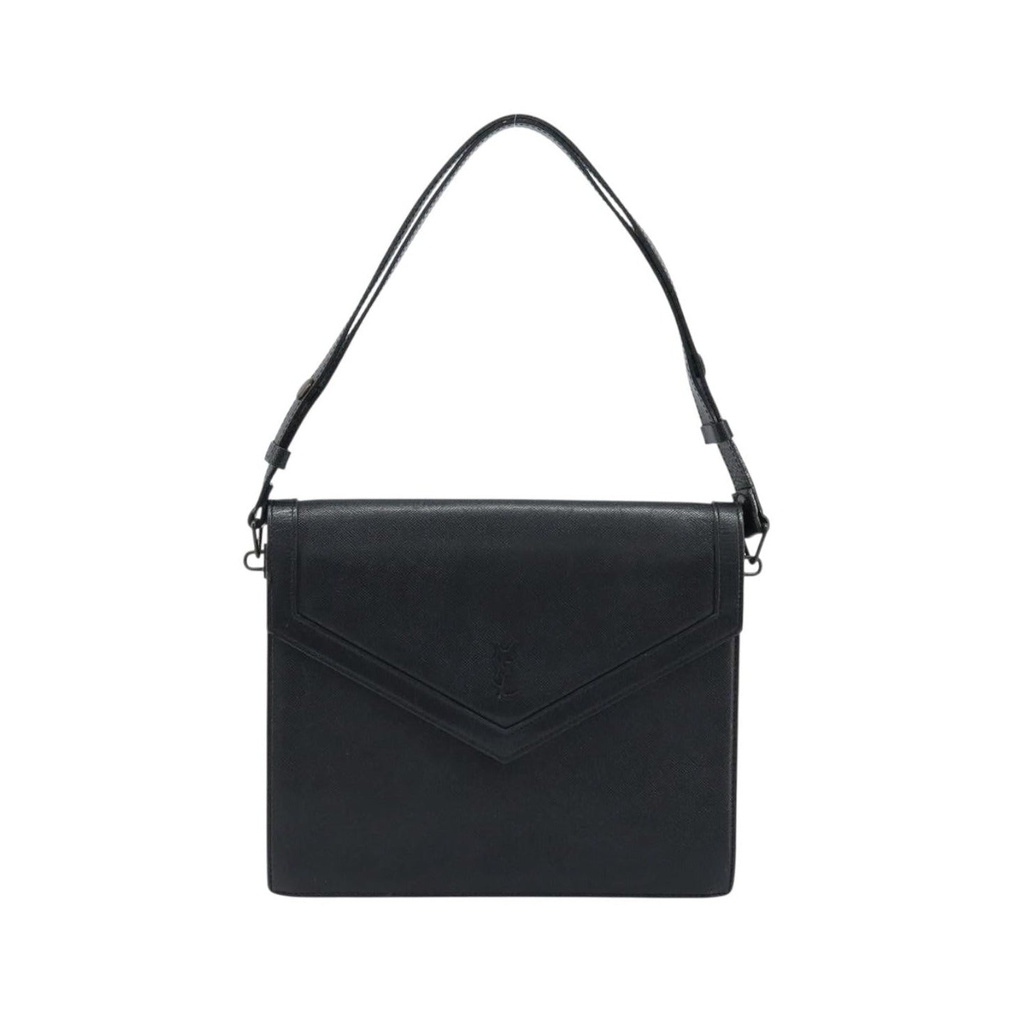 Saint Laurent Vintage Leather, Black, Leather, Handbag