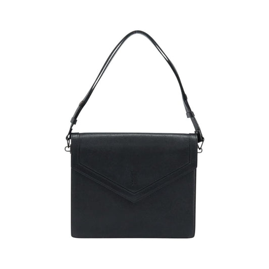 Saint Laurent Vintage Leather, Black, Leather, Handbag